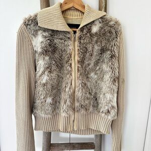 Faux Fur Beige Jacket